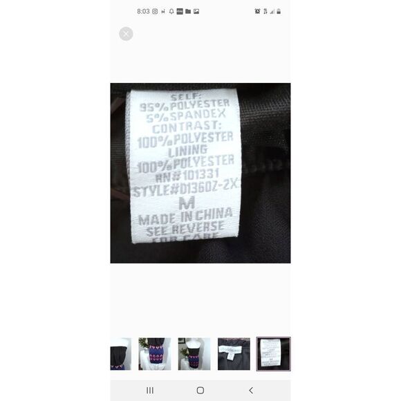 CHARLOTTE RUSSE STRAPLESS MINI DRESS BLACK, PINK, & PURPLE.  SZ.M EUC. - Picture 6 of 6